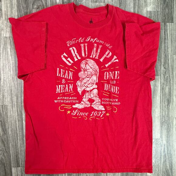 World Infamous GRUMPY Lean & Mean Disney Parks T Shirt 2XL Hanes Authentic - Picture 1 of 4